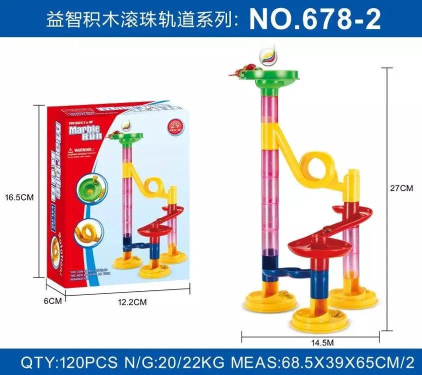 Creative Track Pipe Building Blocks for Kids - Marble Race Maze Toys - ToylandEU