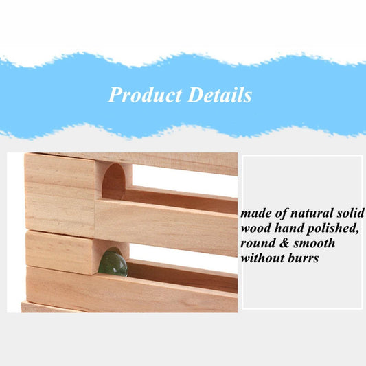 Creative Wooden Marble Run Race Track Building Toy for Kids 3+ - ToylandEU
