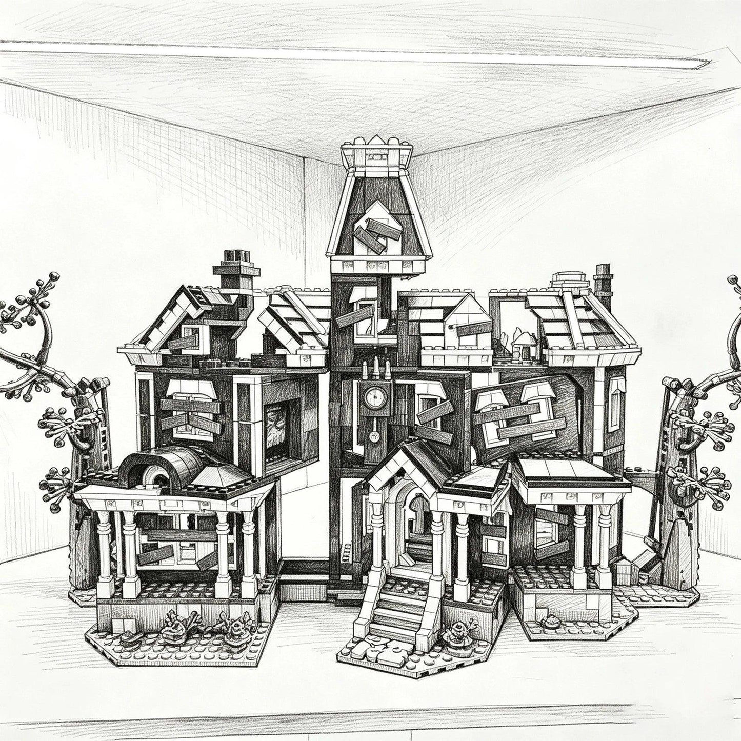 Creel House Villa Building Blocks | 2593 Pcs | Toylandeu™