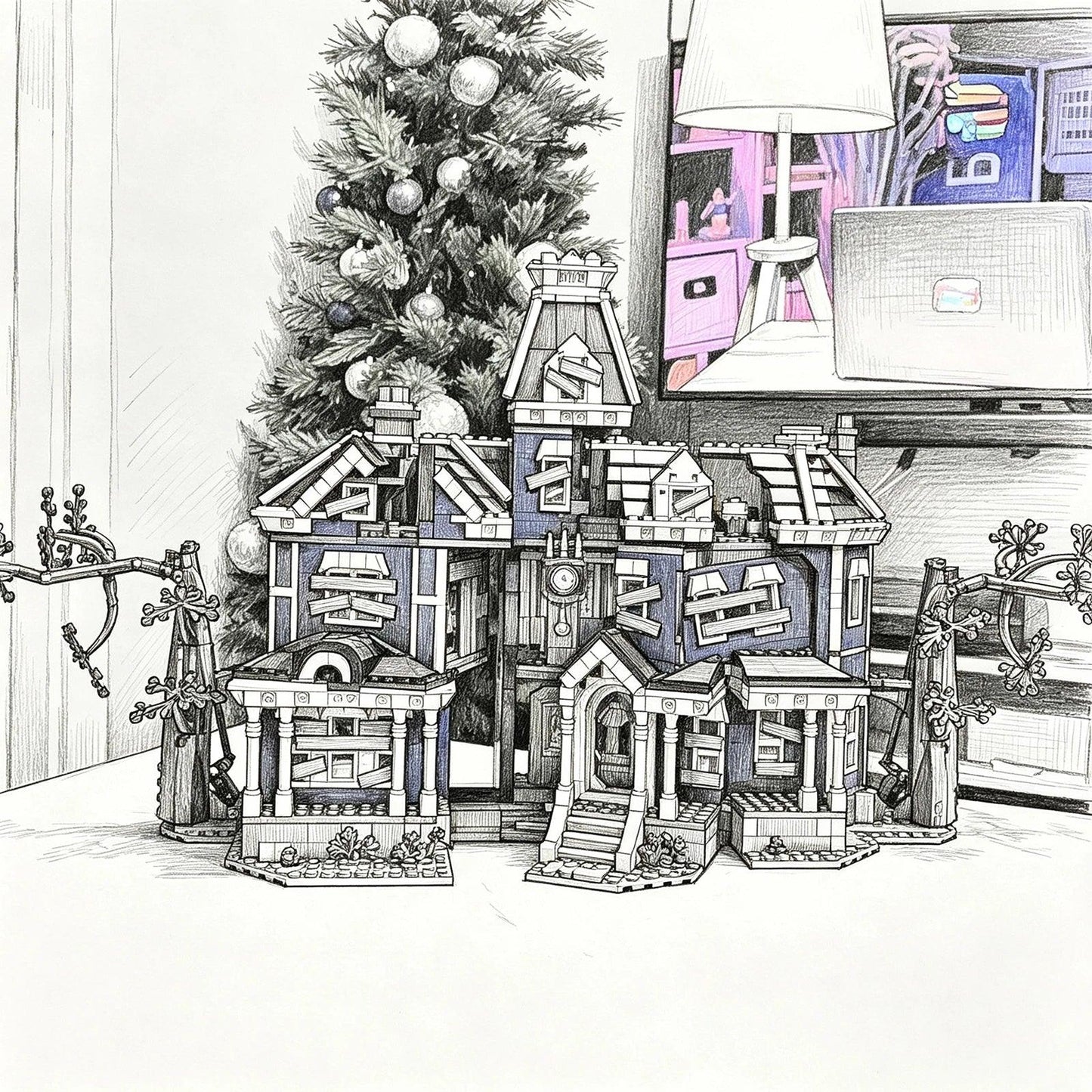 Creel House Villa Building Blocks | 2593 Pcs | Toylandeu™