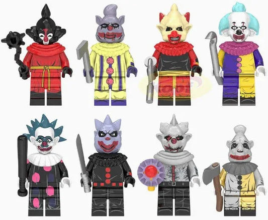 LEGO Compatible Horror Carnival Clowns Figure Set Plastic Standard Figure Scale - ToylandEU