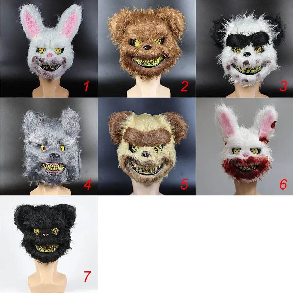 Creepy Halloween Mask Bloody Bunny Design For Adults - ToylandEU