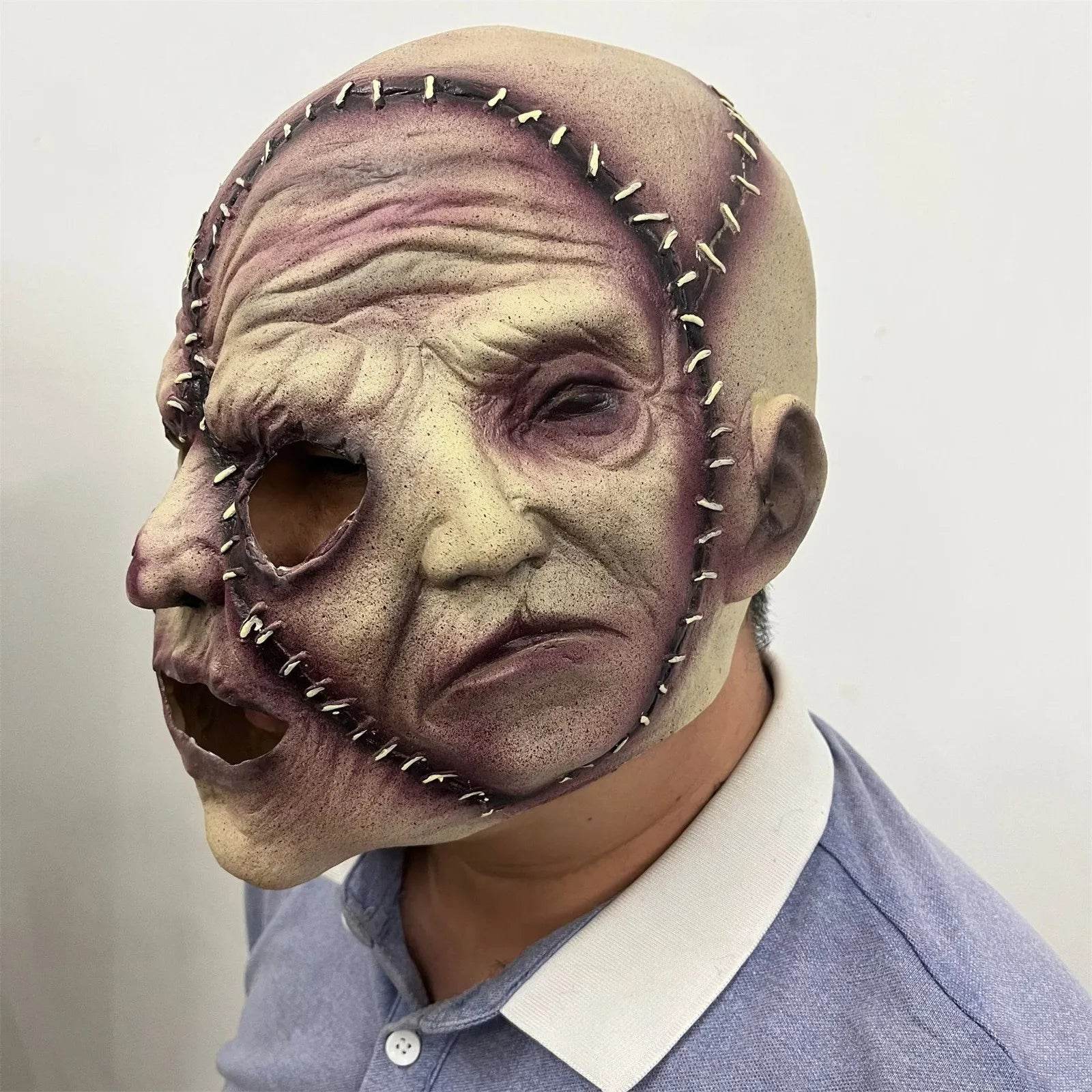 Creepy Latex Mask Three Faced Demon Halloween Cosplay - ToylandEU