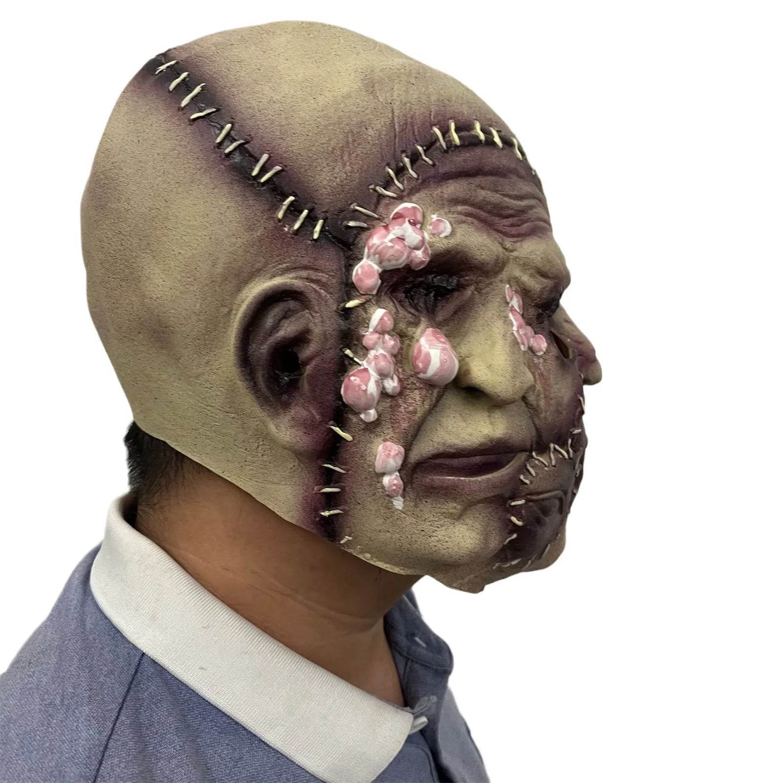 Creepy Latex Mask Three Faced Demon Halloween Cosplay - ToylandEU
