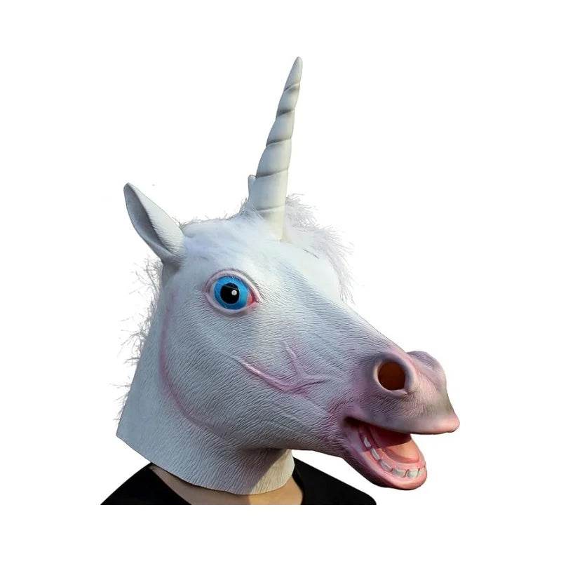 Creepy Mask Animal Head Unicorn Unisex Latex Party Costume - ToylandEU