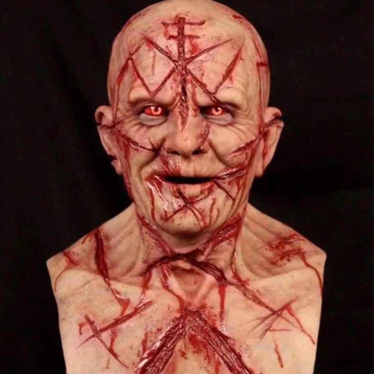 Creepy Mask Full Face Latex Bloody Murderer Halloween - ToylandEU