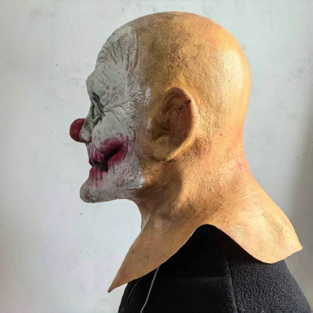 Mens Creepy Stitches The Clown Mask Full Neck Horror House Scary Joker Costume Mask for Halloween Adults Clown Evil Face - ToylandEU