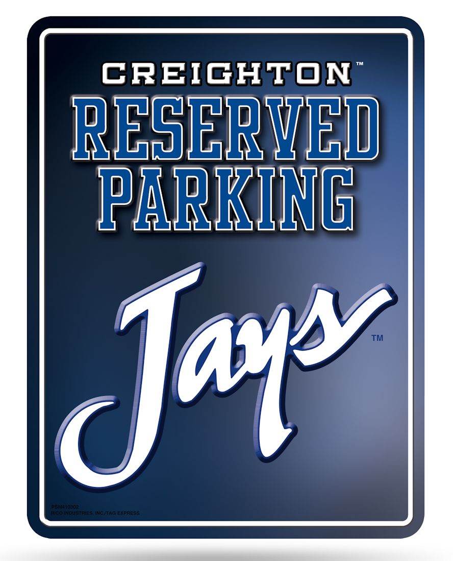 Creighton Bluejays Metal Parking Sign Embossed Gift - ToylandEU
