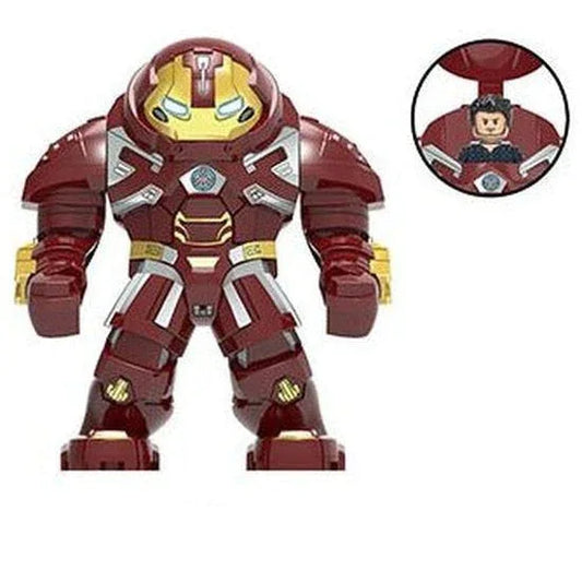 Crimson Titan Mech Suit Custom Minifigure – Heavy Armor Buster with Gold Detailing - ToylandEU