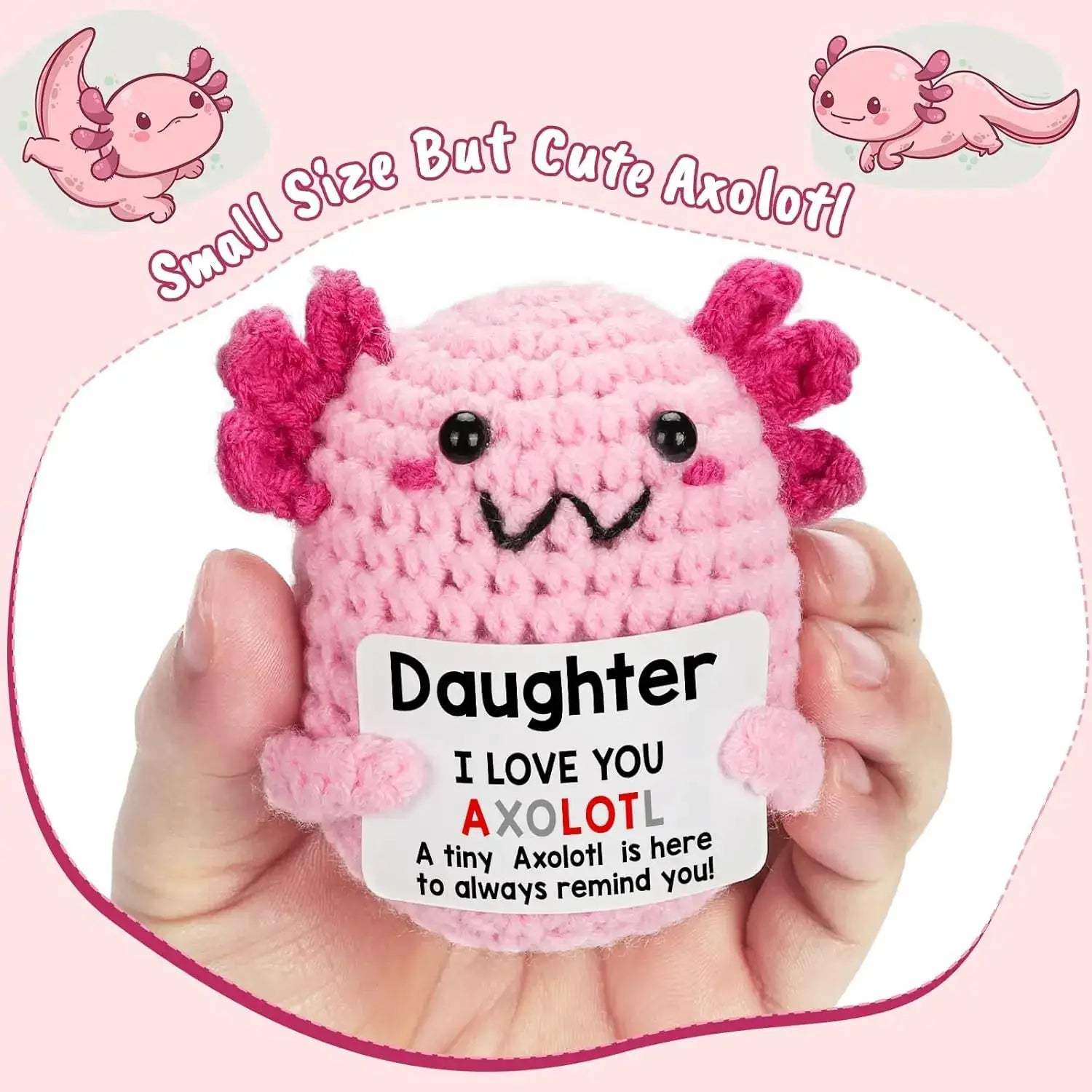 Crochet Axolotl Doll Positive Energy Desktop Ornament - ToylandEU