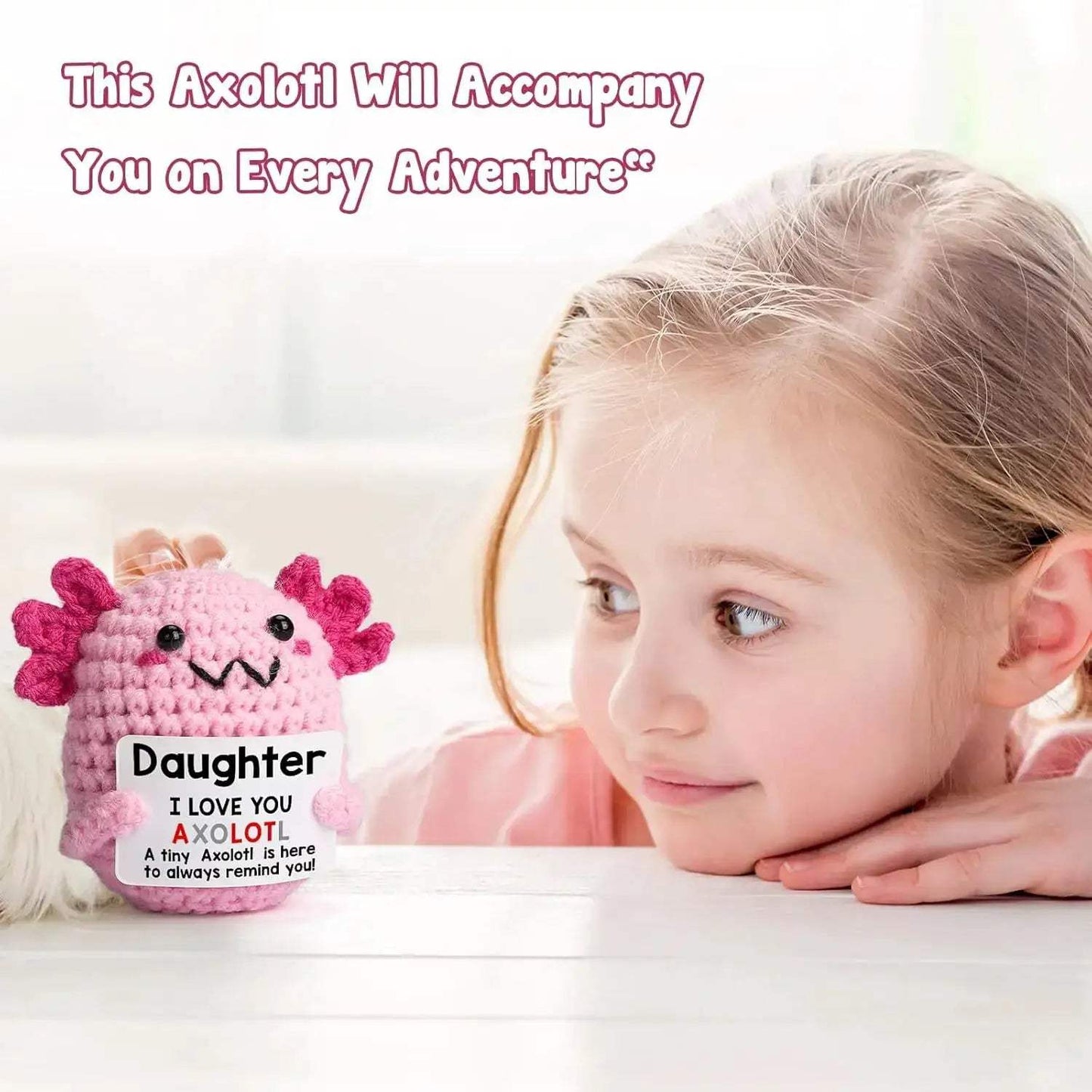 Crochet Axolotl Doll Positive Energy Desktop Ornament - ToylandEU