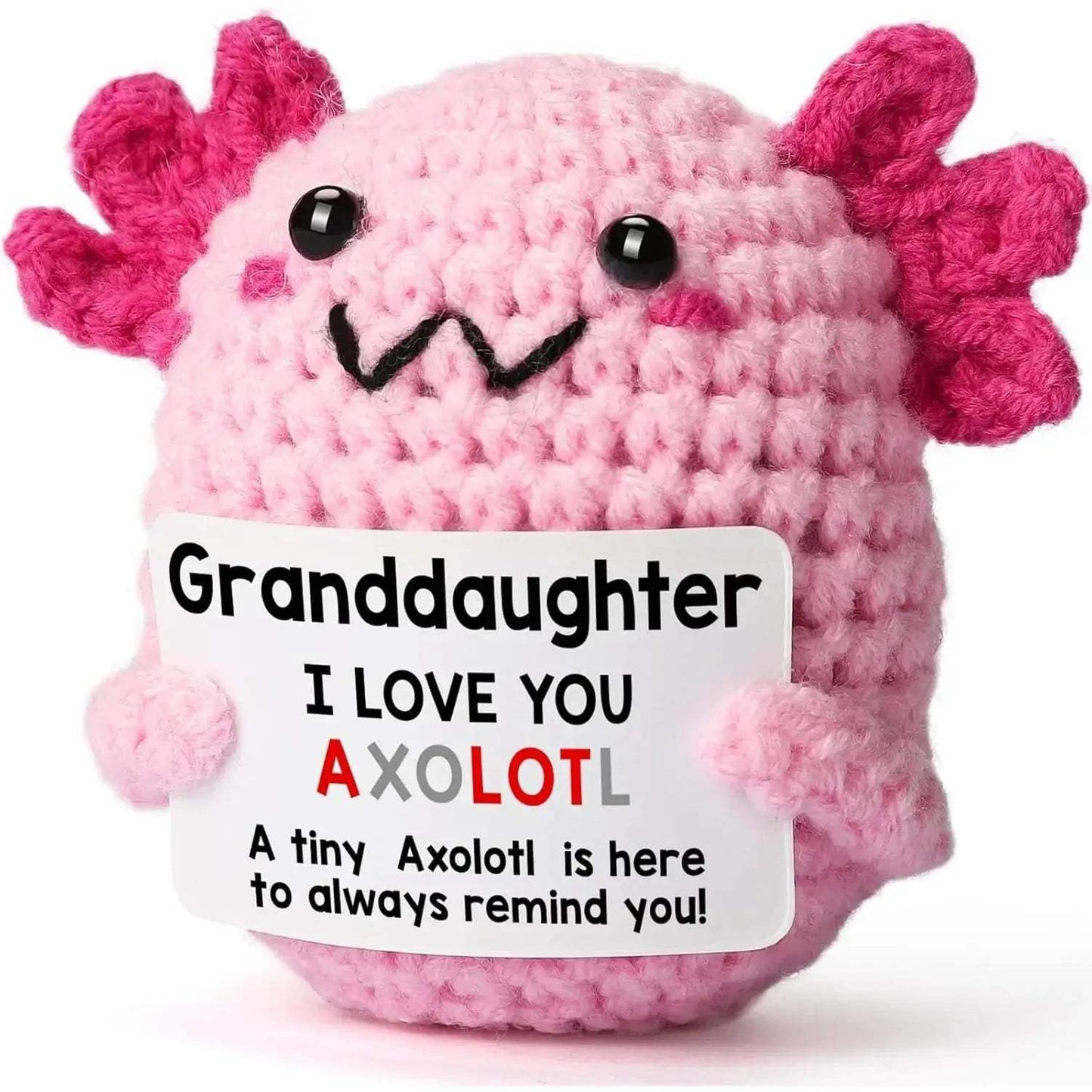 Crochet Axolotl Doll Positive Energy Desktop Ornament - ToylandEU