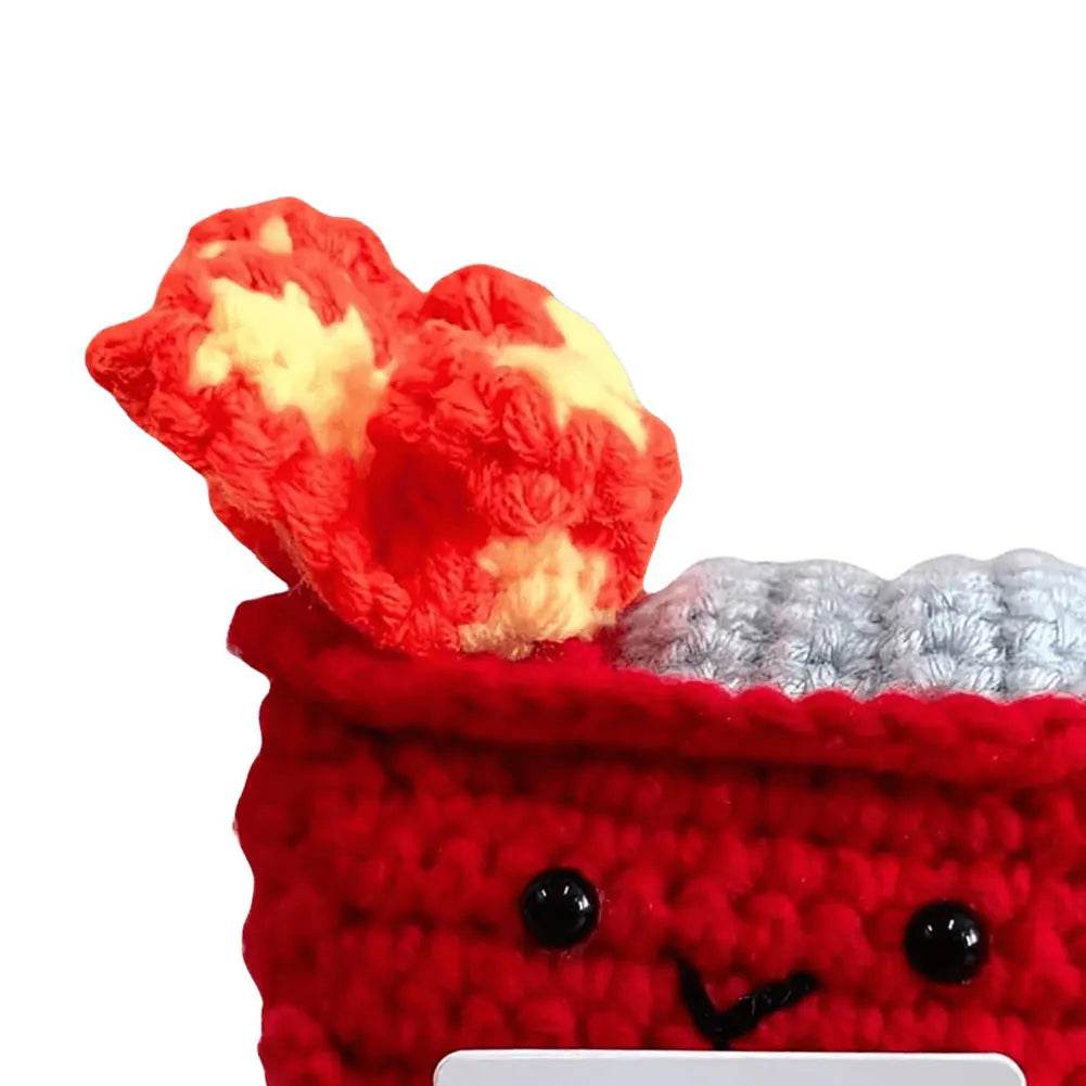Crochet Dumpster Fire Cute Emotional Support Positive Crochet Dumpster Fire Funny Gifts for Friends and Coworkers - ToylandEU