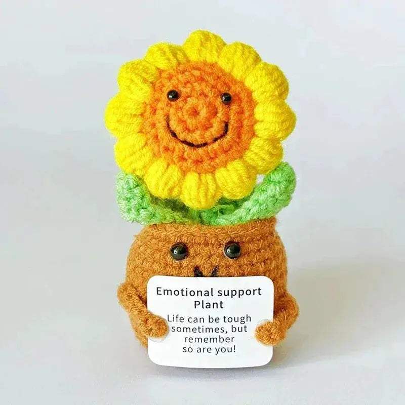 Crochet Sunflower Doll Positive Energy Gift Handmade Decor - ToylandEU
