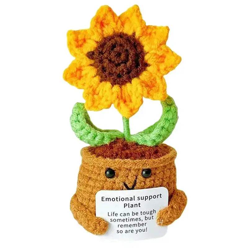 Crochet Sunflower Doll Positive Energy Gift Handmade Decor - ToylandEU