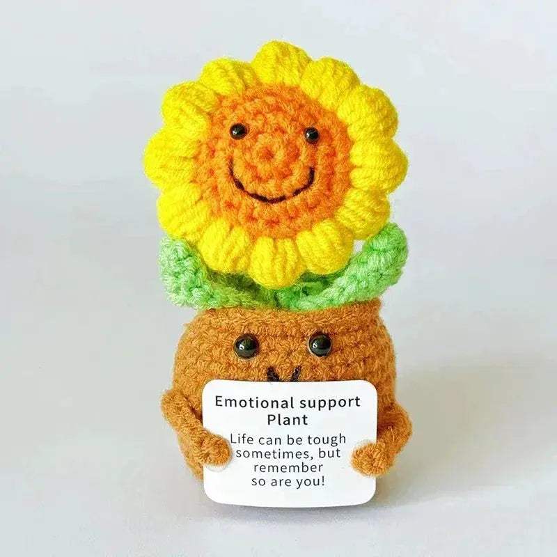 Crochet Sunflower Doll Positive Energy Gift Handmade Decor - ToylandEU
