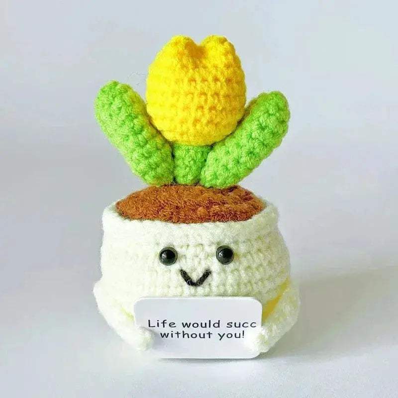 Crochet Sunflower Doll Positive Energy Gift Handmade Decor - ToylandEU