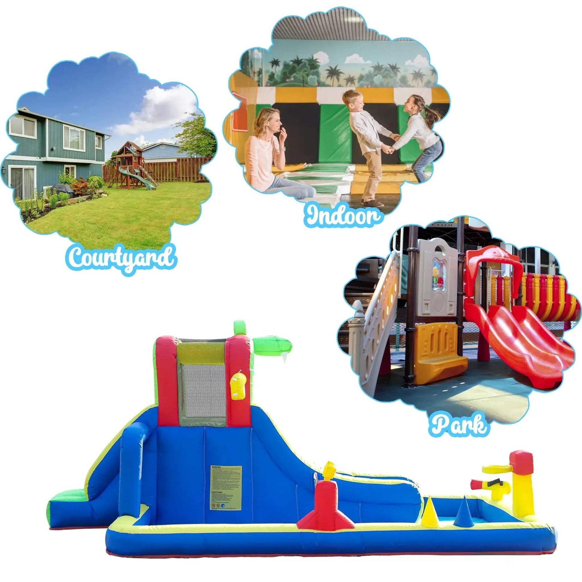  Crocodile Inflatable Water Slide Park Kids Backyard -  ToylandEU™
