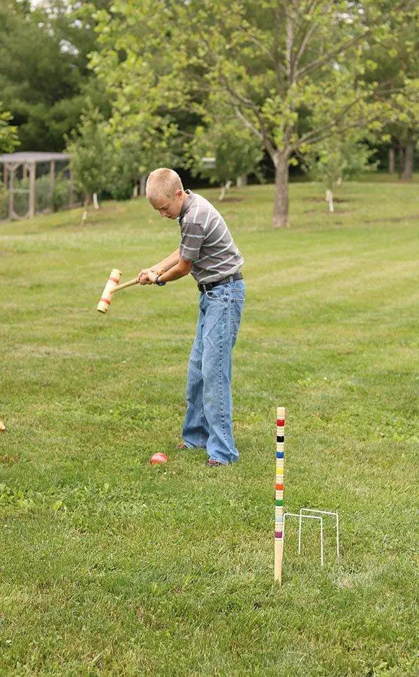  Croquet Set For 6 Players Maple Wood Amish Made Deluxe -  ToylandEU™