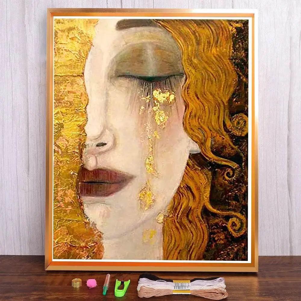  Klimt Inspired 11CT Cross Stitch Complete DIY Embroidery Kit with DMC Threads and Accessories -  ToylandEU™