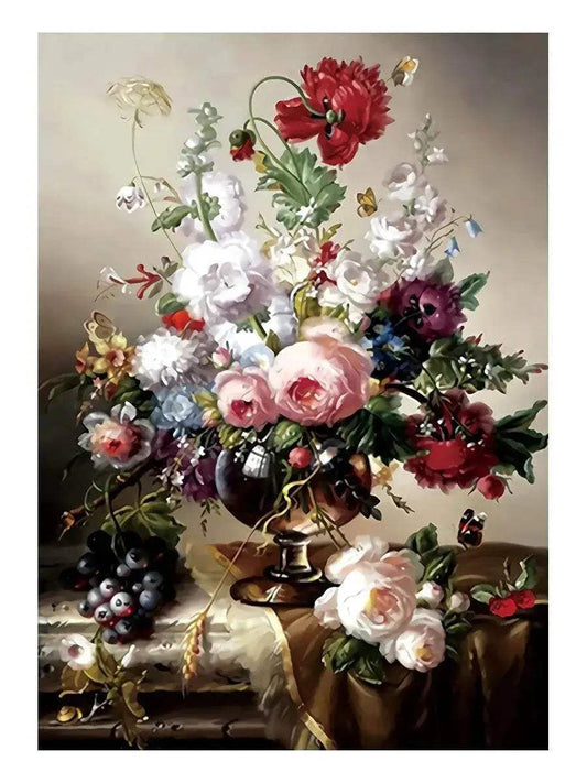  Blooming Floral Cross Stitch DIY Kit - 11CT & 9CT Cotton Thread Embroidery for Home Decor Handicrafts -  ToylandEU™