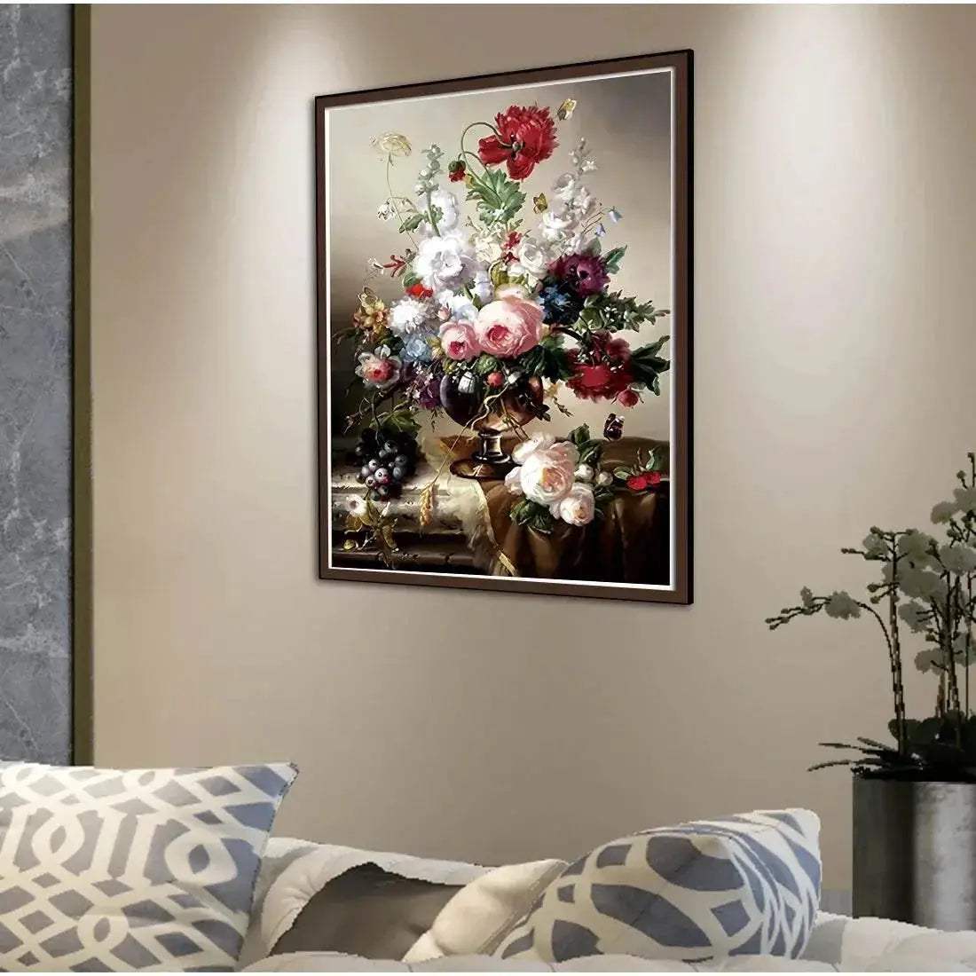  Blooming Floral Cross Stitch DIY Kit - 11CT & 9CT Cotton Thread Embroidery for Home Decor Handicrafts -  ToylandEU™