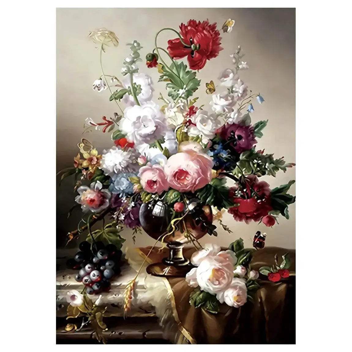  Blooming Floral Cross Stitch DIY Kit - 11CT & 9CT Cotton Thread Embroidery for Home Decor Handicrafts -  ToylandEU™