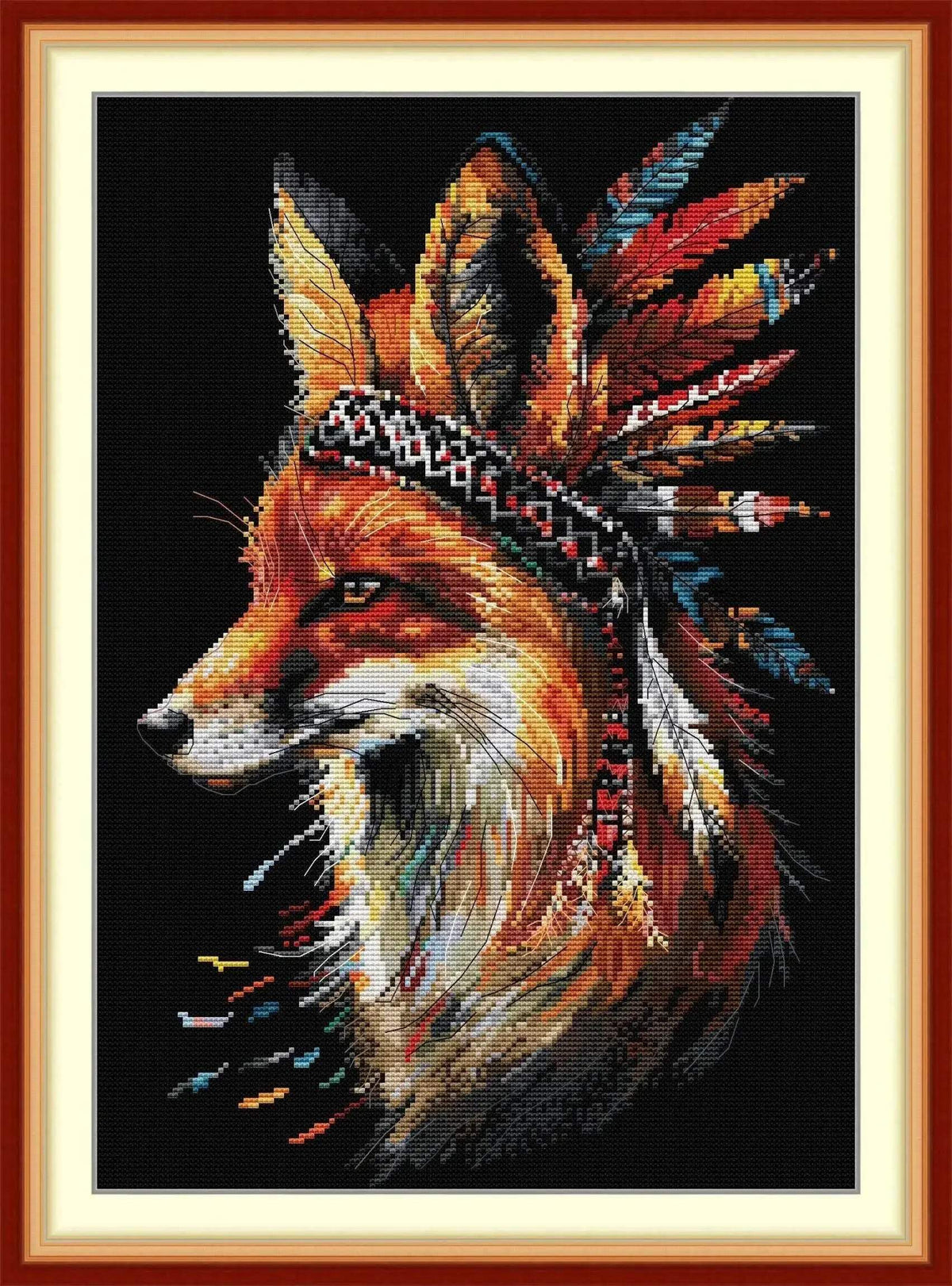  Joy Sunday Beginner's Cross Stitch Kit - Easy Tiger & Fox Pattern on Aida Fabric with DMC Threads -  ToylandEU™