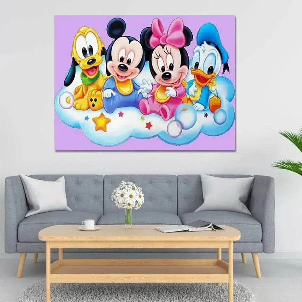  Disney Mickey Mouse and Donald Duck DIY Animal Cross Stitch Kit - Cartoon Canvas Embroidery for Home Decor and Relaxation -  ToylandEU™