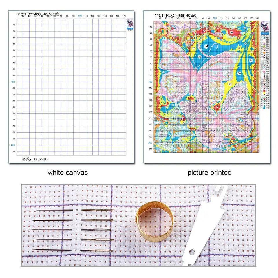  Disney Mickey Mouse and Donald Duck DIY Animal Cross Stitch Kit - Cartoon Canvas Embroidery for Home Decor and Relaxation -  ToylandEU™