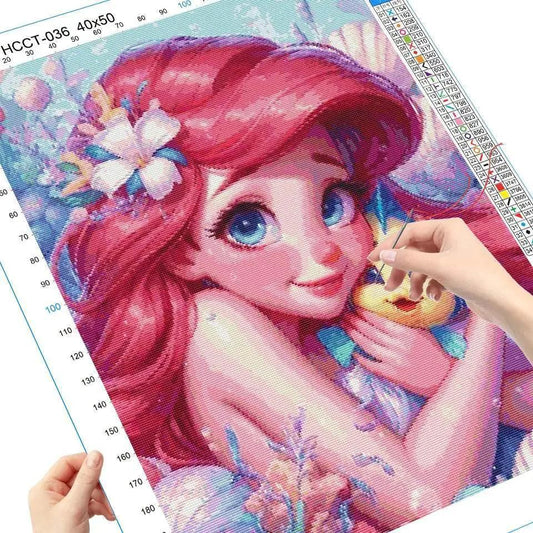  Disney Princess Mermaid Cross Stitch Kit - New Cartoon Embroidery Collection for Home Decor -  ToylandEU™