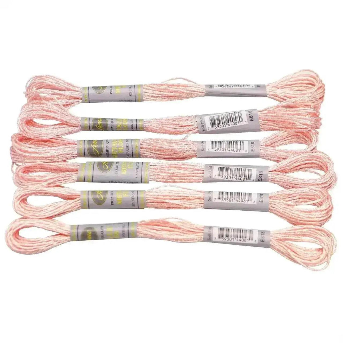  Premium 6-Pack Pearlescent High Gloss Metallic Embroidery Thread for Cross Stitch - 8 Meters Each, 6 Strands -  ToylandEU™
