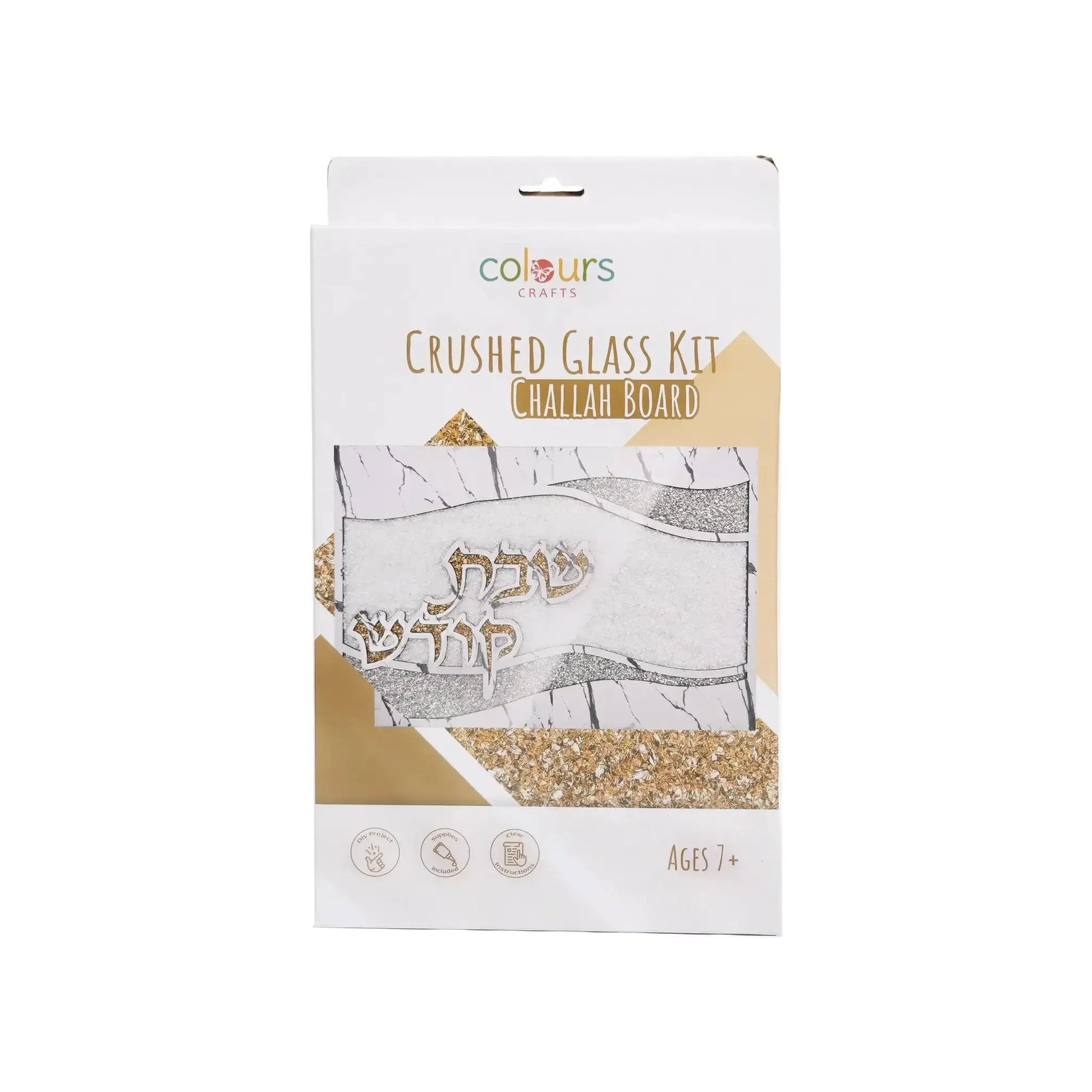 Challah Board Kit With Crushed Glass Art In Three Colors - ToylandEU