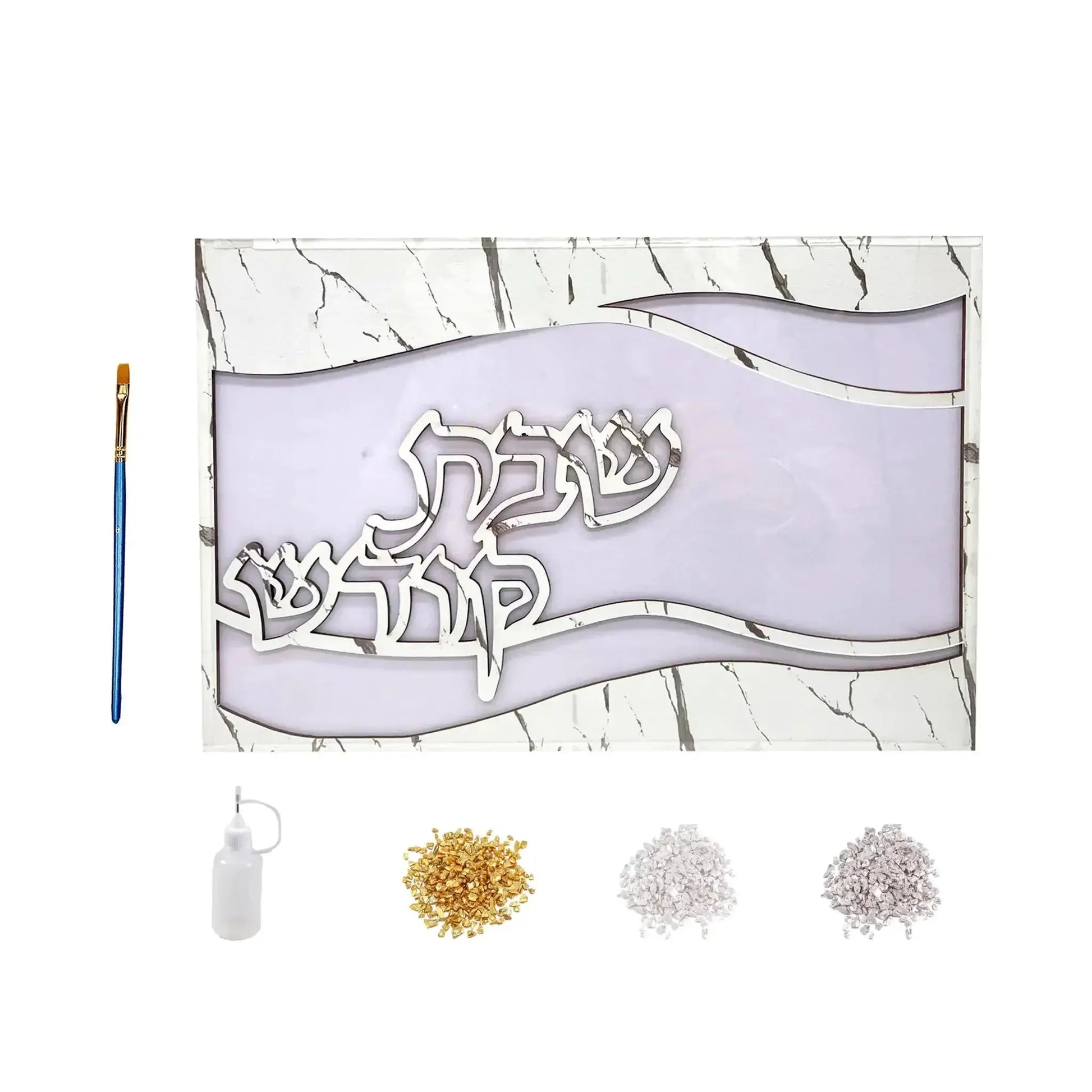 Challah Board Kit With Crushed Glass Art In Three Colors - ToylandEU