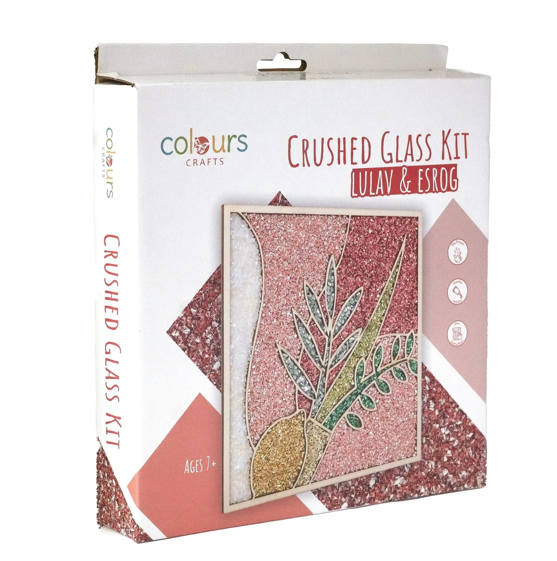 Crushed Glass Lulav Esrog Craft Kit for DIY Mosaic Art - ToylandEU