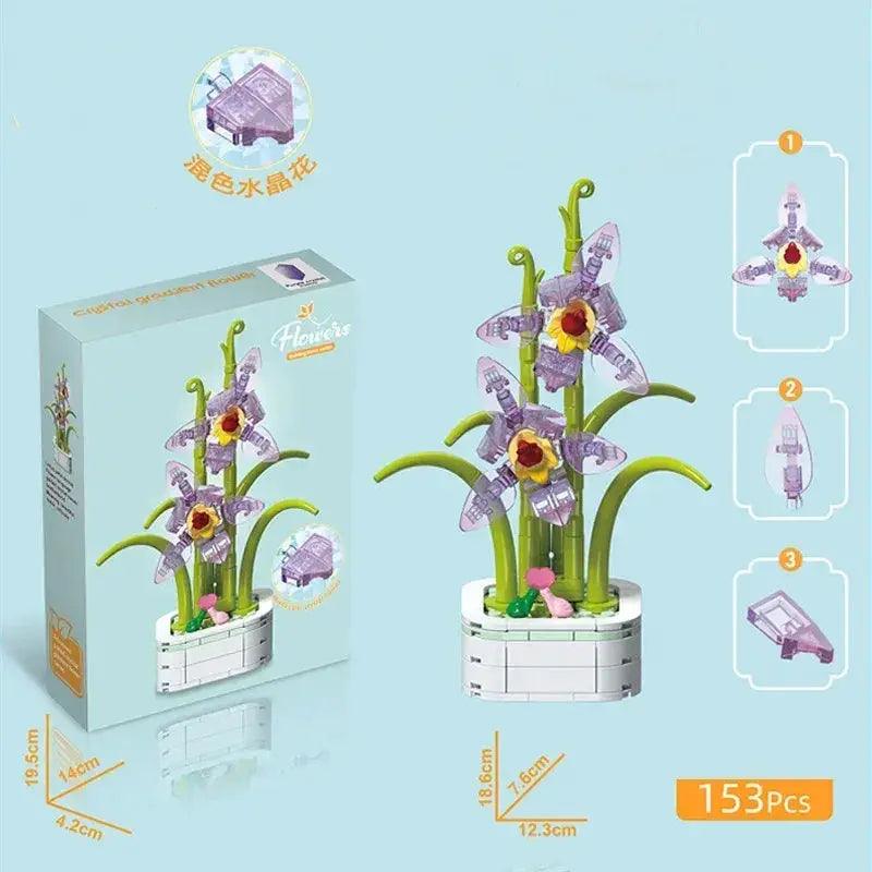  Crystal Building Blocks Bouquet With Free Parts -  ToylandEU™