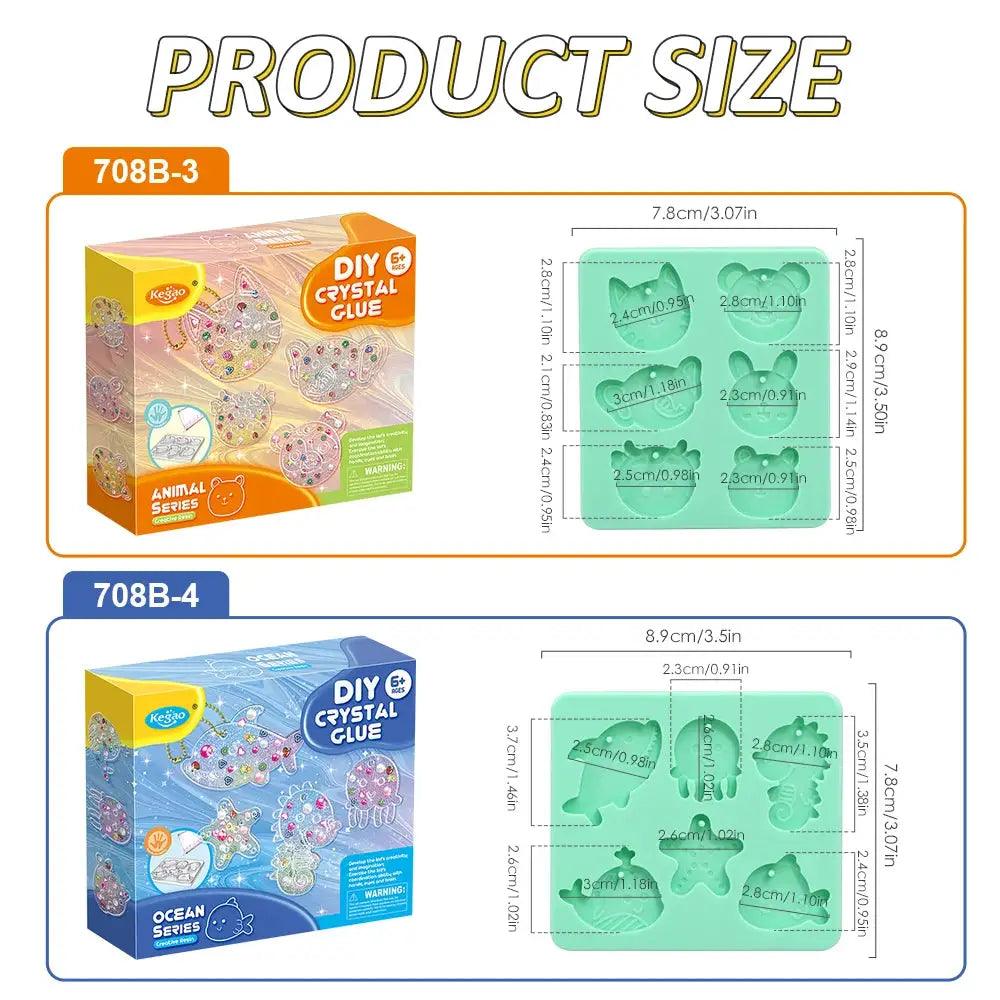  Crystal Glue Keychain Craft Kit For Girls CE Certified -  ToylandEU™