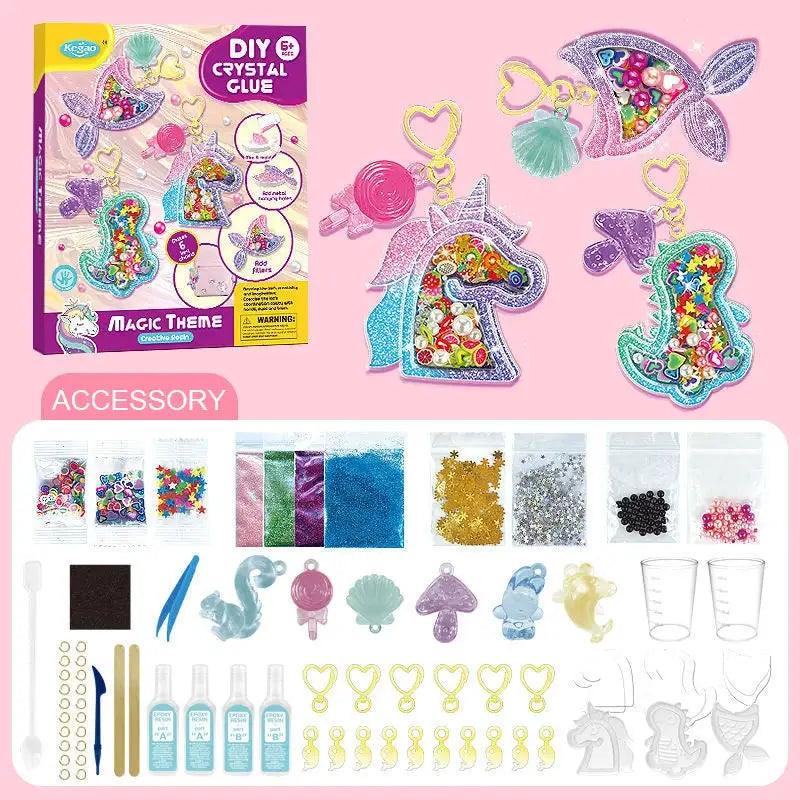  Crystal Glue Keychain Craft Kit For Girls CE Certified -  ToylandEU™