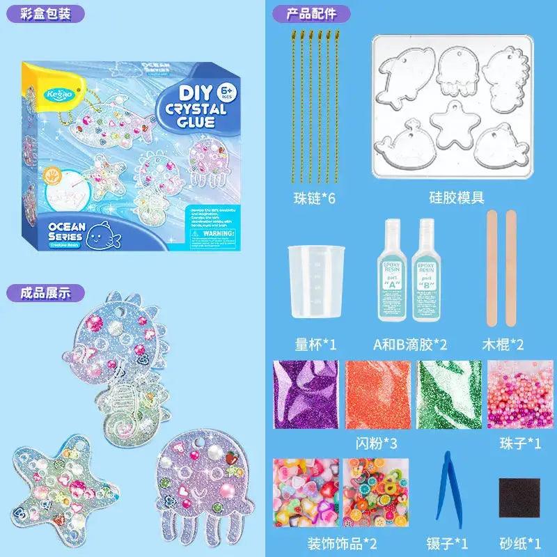  Crystal Glue Keychain Craft Kit For Girls CE Certified -  ToylandEU™