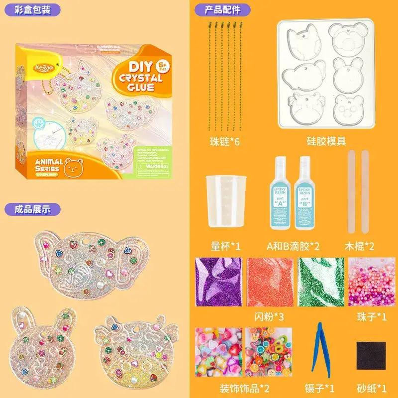  Crystal Glue Keychain Craft Kit For Girls CE Certified -  ToylandEU™