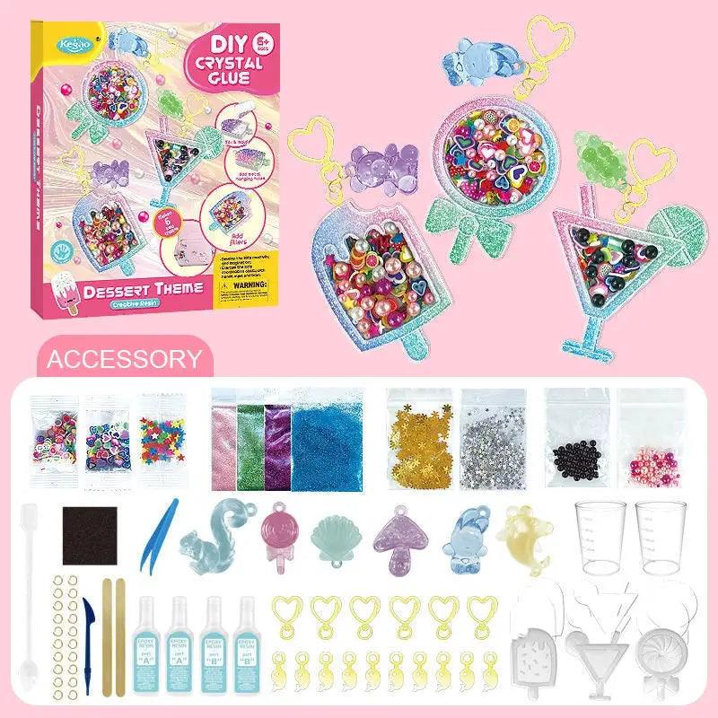  Crystal Glue Keychain Craft Kit For Girls CE Certified -  ToylandEU™