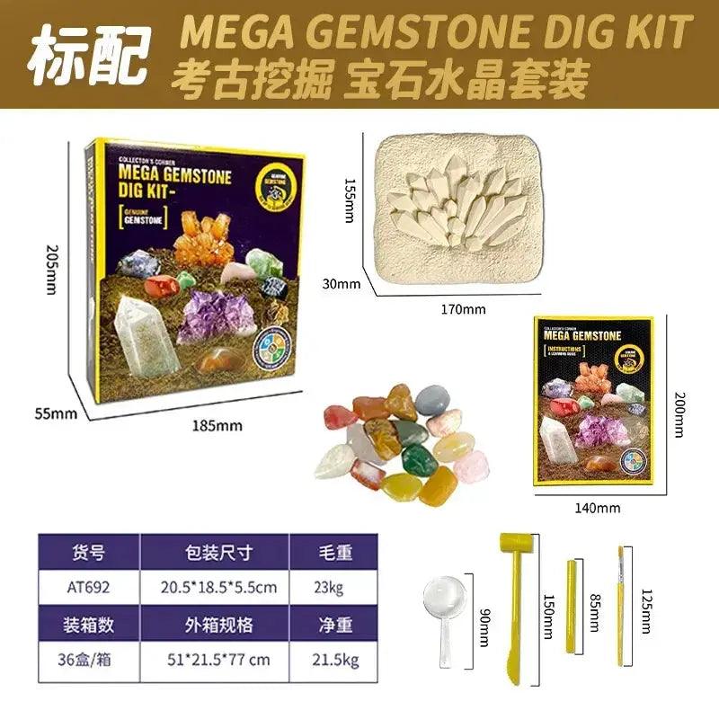  Crystal Mining Kit For Kids Gem Discovery CE Certified -  ToylandEU™