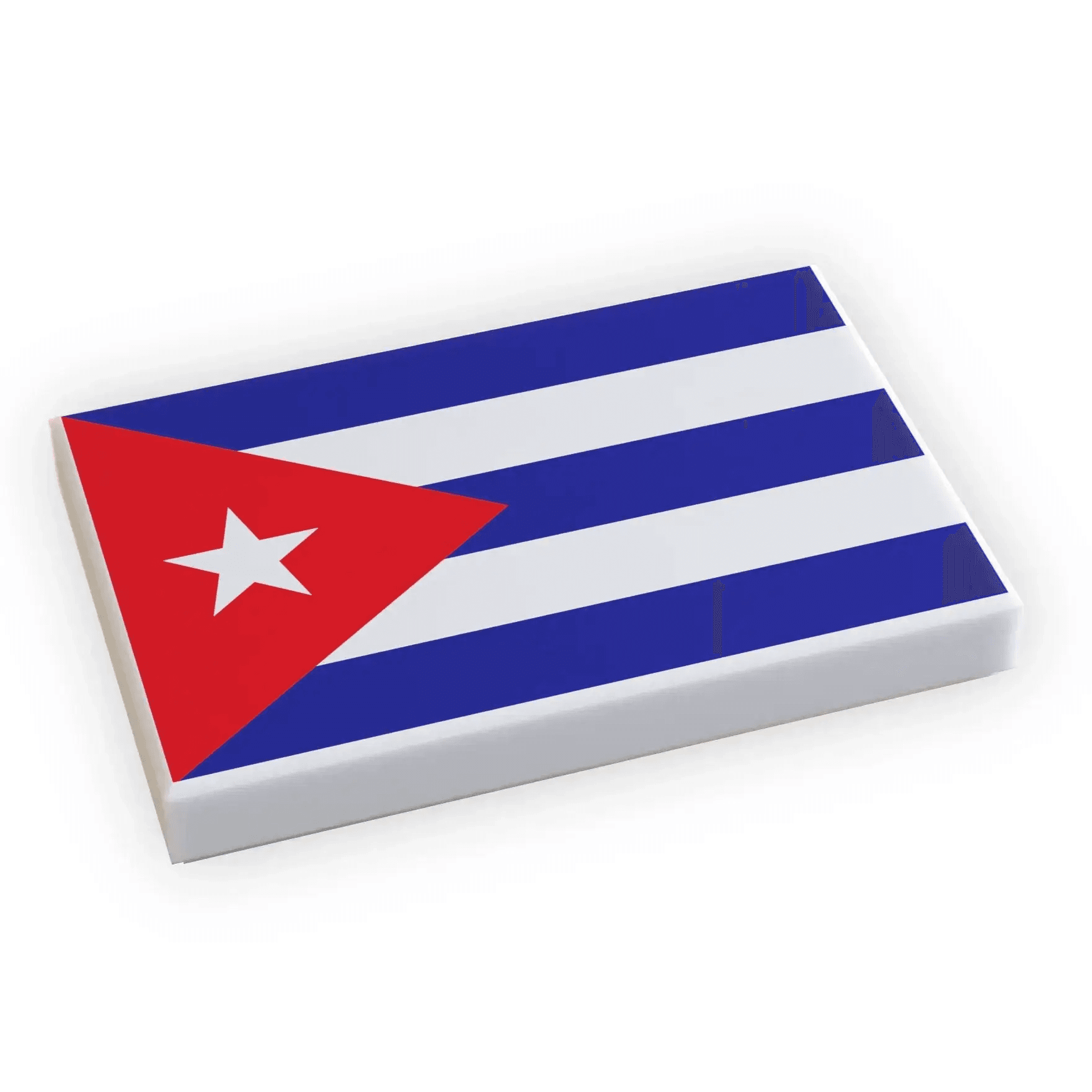 Cuba Flag LEGO Tile Printed Directly On Durable Surface - ToylandEU