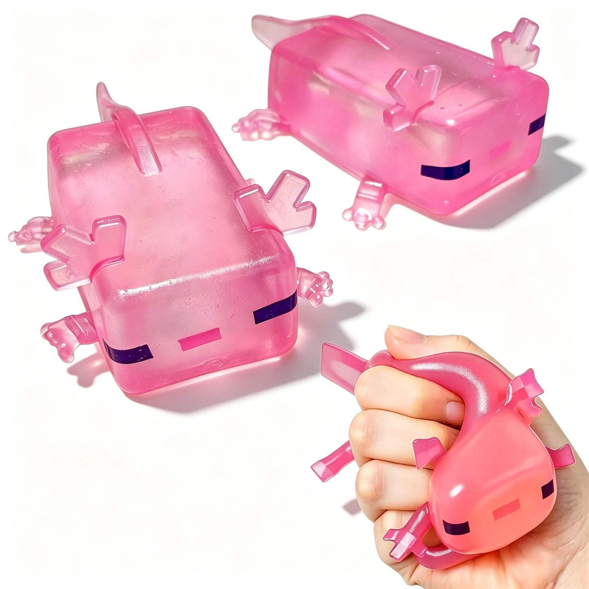 Cube Axolotl Squishy | Slow Rising | Toylandeu™