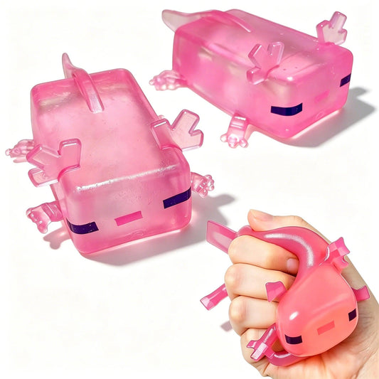 Cube Axolotl Squishy | Slow Rising | Toylandeu™