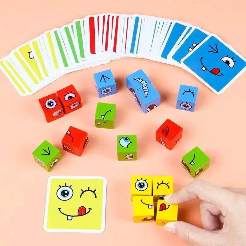  Cube Face Change Wooden Blocks Puzzle For Kids Gift -  ToylandEU™