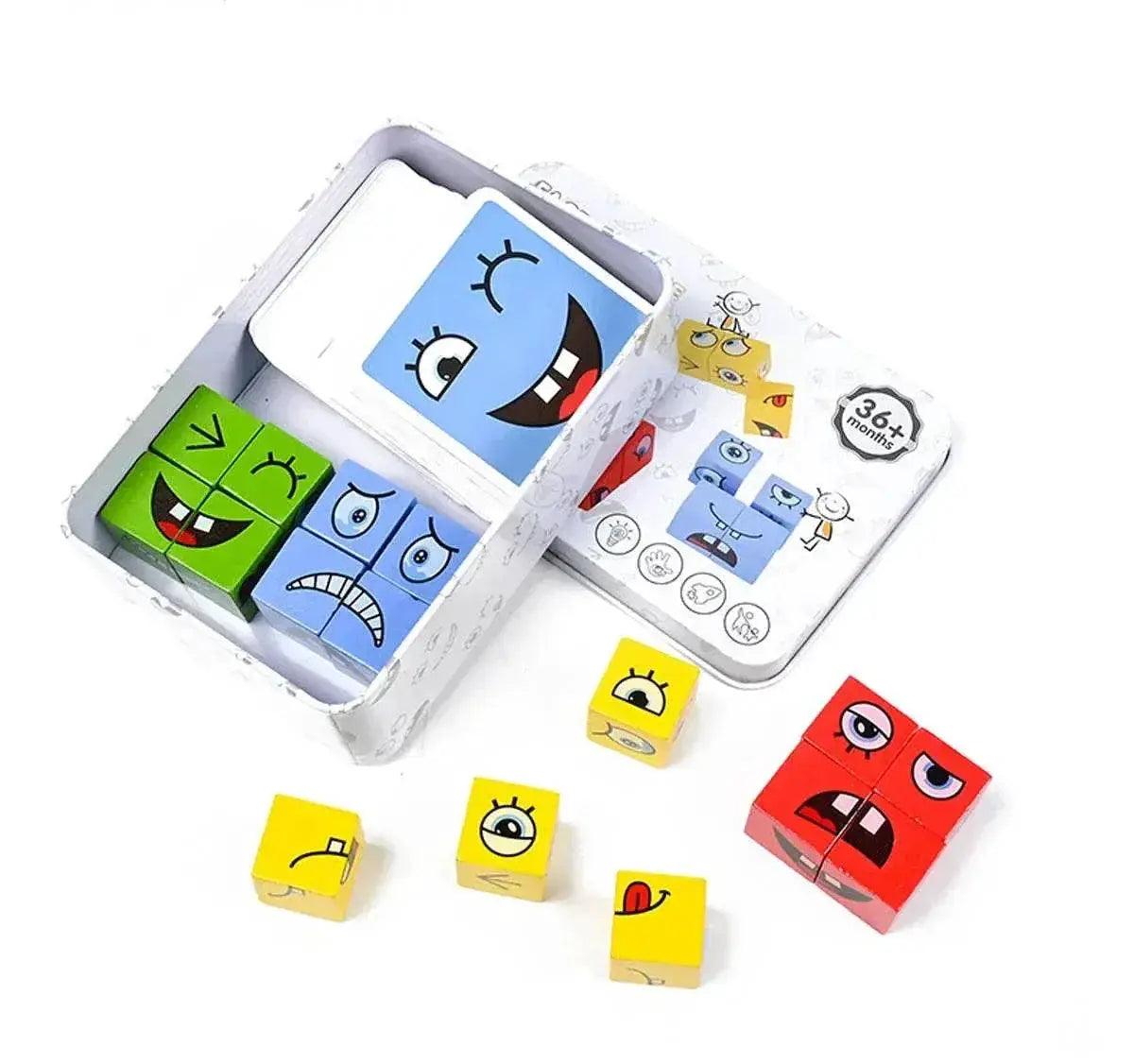  Cube Face Change Wooden Blocks Puzzle For Kids Gift -  ToylandEU™
