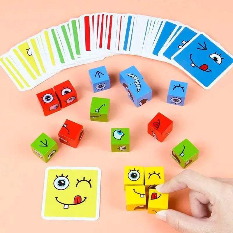  Cube Face Change Wooden Blocks Puzzle For Kids Gift -  ToylandEU™