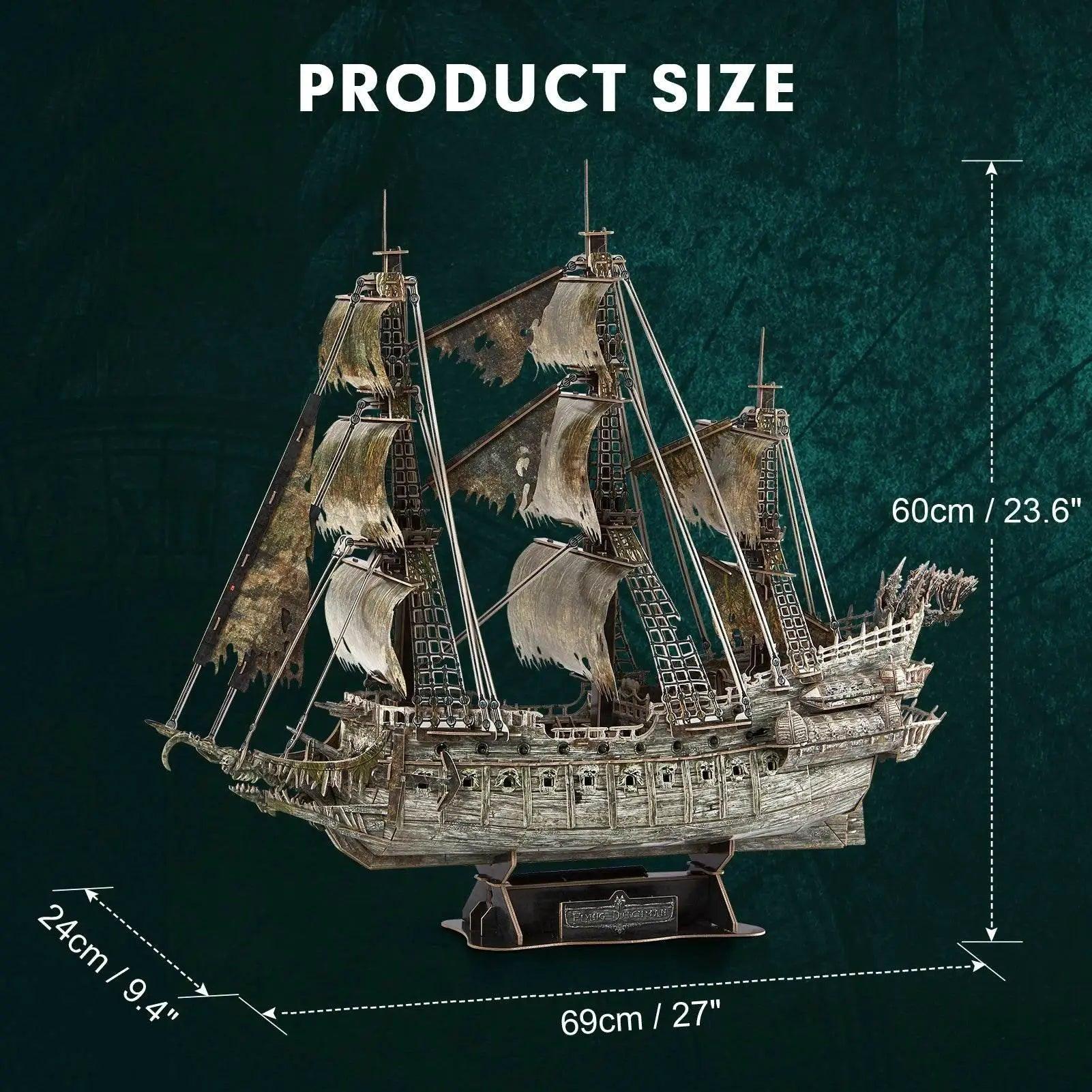  CubicFun 3D Puzzles Ship LED Pirate Ship Model Jigsaw -  ToylandEU™