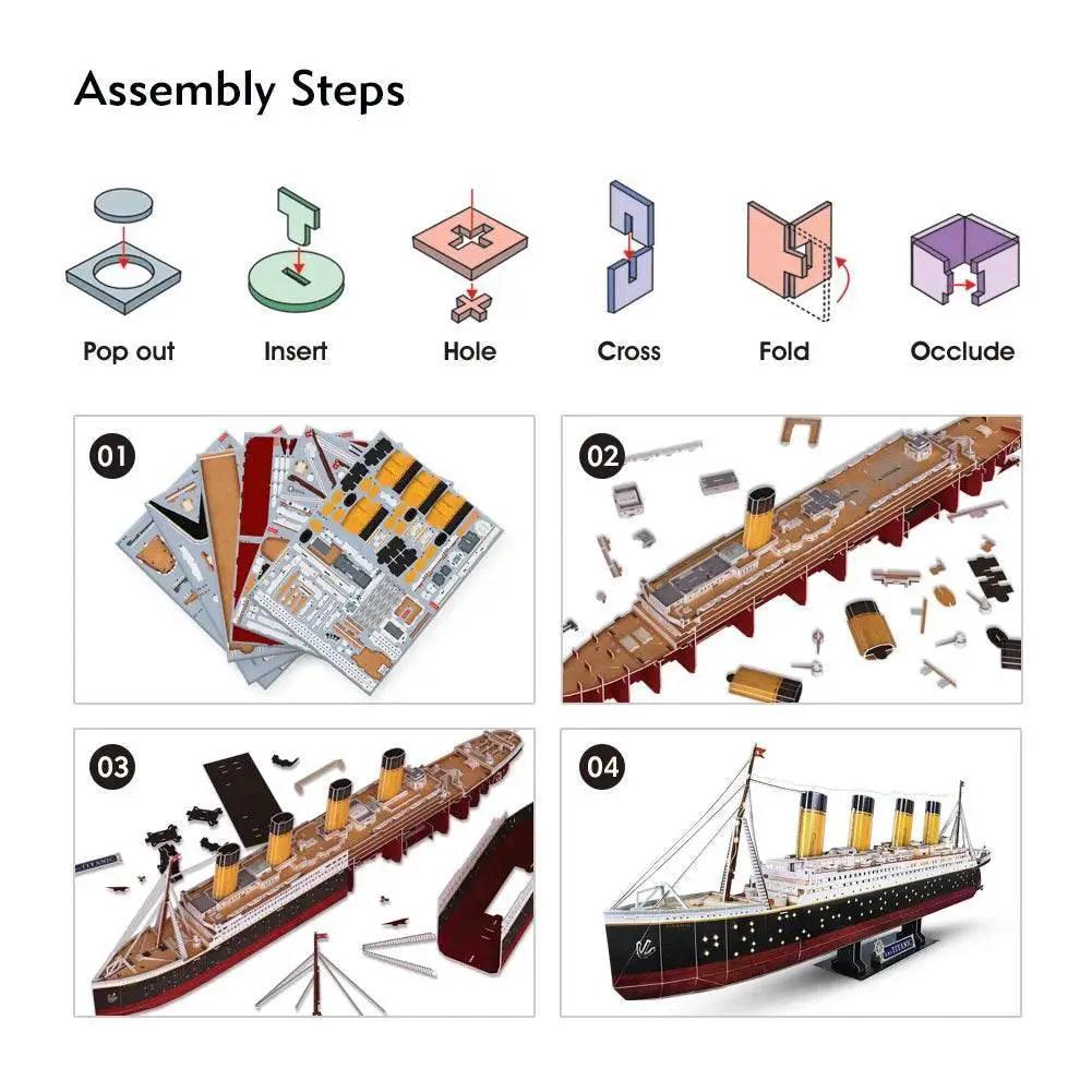  CubicFun 3D Puzzles Ship LED Pirate Ship Model Jigsaw -  ToylandEU™